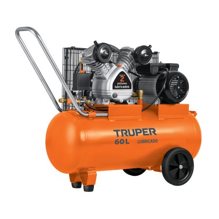 COMPRESOR LUBRICADO DE BANDA 60 LT, 127V TRUPER